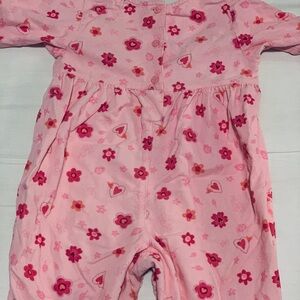 Corduroy Pink Floral Baby Onesie